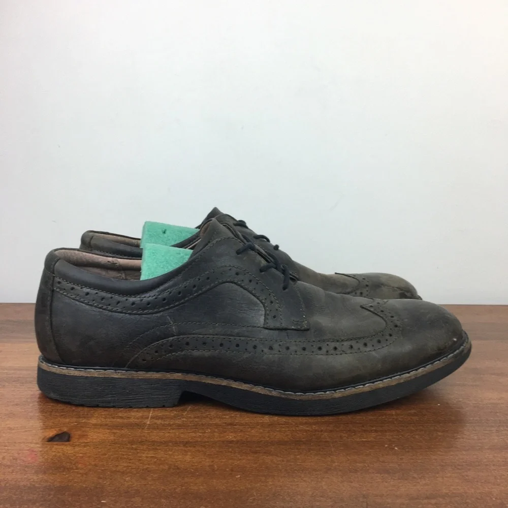 Bostonian Commonwealth Niles Brown Leather Oxford Shoes Men's Size 9.5N Abeo.